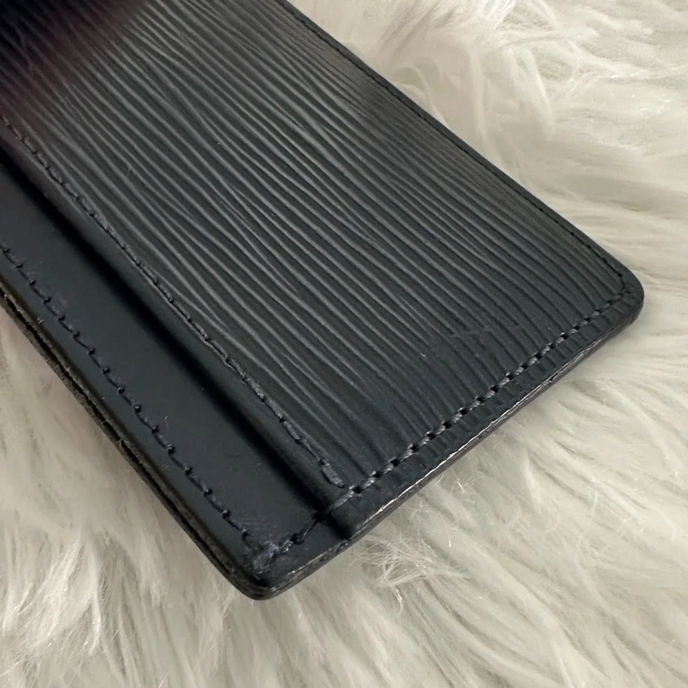 Authentic Louis‎ Vuitton Epi Leather NAVY Card Case Porte Carte Wallet